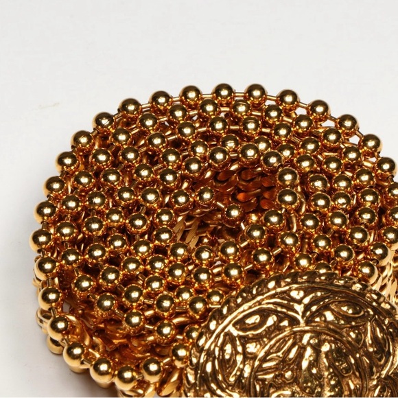 CHANEL CC Rare Vintage Gold Angel Coin Medal  Belt / Necklace - Picture 6 of 9